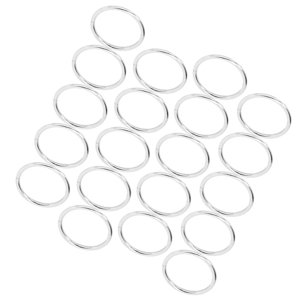 20 st metallringar Hållbara järncirkel O spännen ringar för DIY bälte handväska spänne hårdvara kläder dekoration
