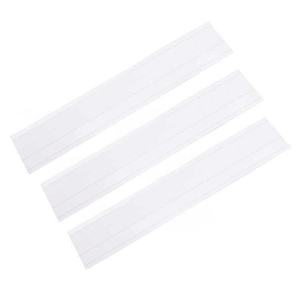 50 st Dry Erase-meningsremsor Återanvändbara vitfodrade skrivmeningsremsor Raderbart klassrumslärverktyg 16 X 3 tum