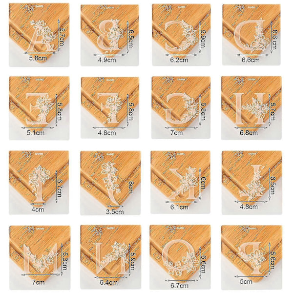 Fondantstämpel Non-Stick Lätt att Ta Ur Akrylbokstav Sigill Relief DIY Kakpräglare Bakning E