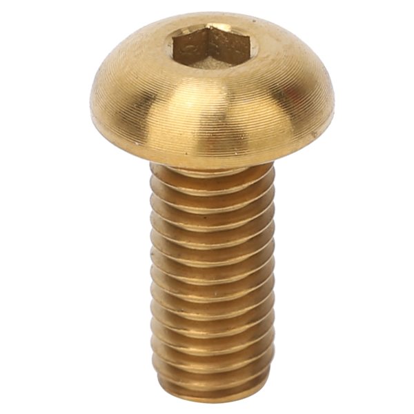 5 st / förpackning titanlegering M5*12 Cykel Vattenflaskhållare Bultar M5*10 Skivbromsskruvar (M5*12 Guld)