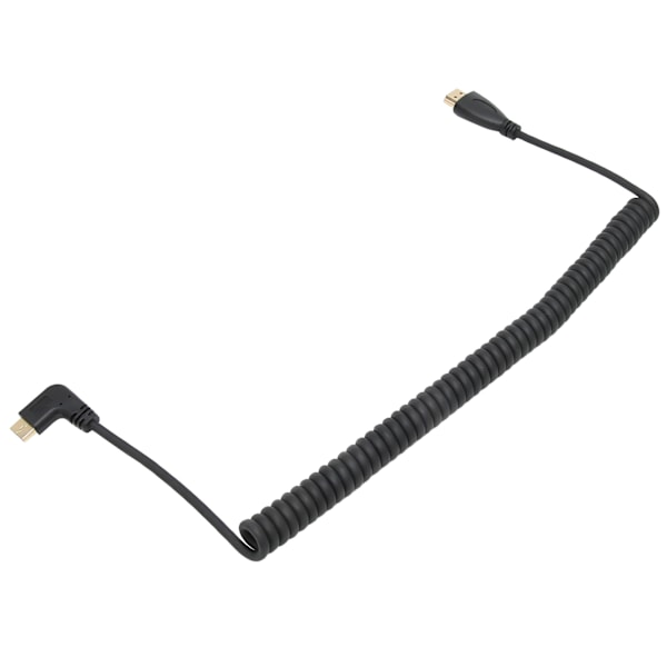 90 graders HD Multimedia Interface han til han A til C forlænger spiralkabel til computer/TV/PS4