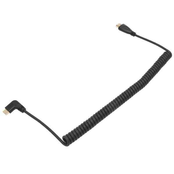 90 graders HD Multimedia Interface hane till hane A till C förlängningsspiralkabel för dator/TV/PS4