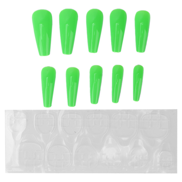 10 stk. rene farve fuld dækning falske negle kvinder piger elegant fashionabel falsk neglespids manicure værktøj N5354-03