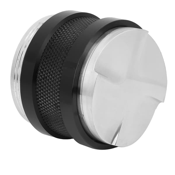 58 mm justerbar kaffetamper i aluminium med dobbelthode for pulverhjelpemiddel