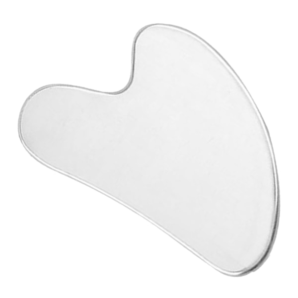 Guasha Board for Body Face 304 Rustfritt stål Metall Hjerteformet Massasje Skrapeplate Kun Guasha Board