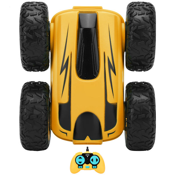 Mini Stunt 2.4G Nopea Kaksipuolinen 360 Asteen Kierto Langaton RC Auto Neliveto (keltainen)
