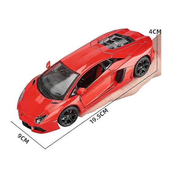 Radio-ohjattava pienoismalli - Lamborghini Aventador R/C - Mittakaava 1/24 - Satunnainen väri