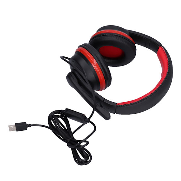 GT-91 Gaming Headset Trådbundet USB Gaming Hörlurar med Mikrofon Mjuka Öronkuddar för PC