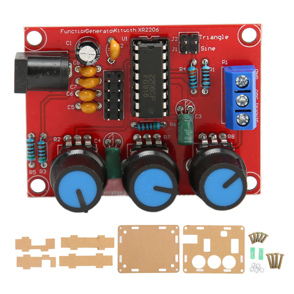 2 stk signalgeneratorsæt sinustrekant firkantet udgang 1Hz‑1MHz 9‑12V DC-indgangsfunktion Signalgenerator med etui