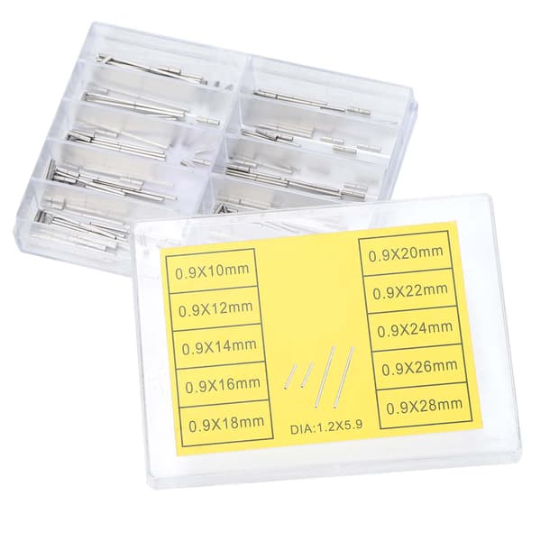 100 st Klockrörsstift Legering Klockarmband Spänne Länkstift Anslutningsaxel 0,9 mm 10‑28 mm