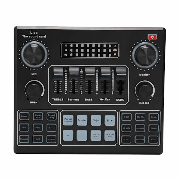 V9 Bluetooth Lydkort Stereo Audio Mixer til Computerspil Mobiltelefon Liveudsendelse