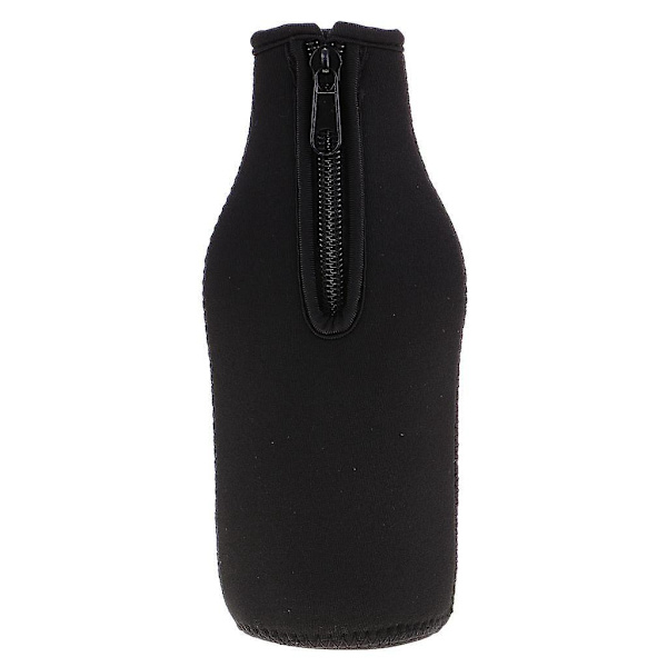 2 x Neopren 330ml Öl Läskburk Ärm Flaska Isolerad Skydd Kylare Svart