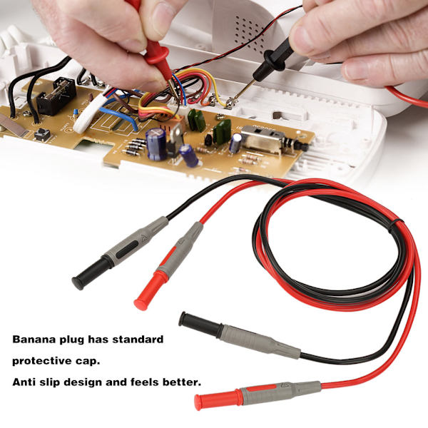 P1032 4mm bananplugg testledning sprøytestøpt rett til rett multimeter ledningskabel