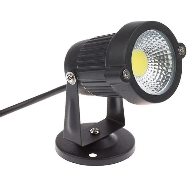 Set med 4 LED-spotlights 5W 220V Justerbara trädgårdsspotlights utomhusbelysning trädgård terrass (Kallvitt)