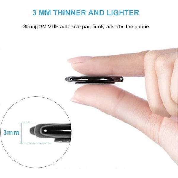 Mobiltelefon Ringhållare Katt, 2 st Ringhållare Ultratunn 3mm 360 Graders Rotation Telefonring Stöd Smartphone Universal Kompatibel