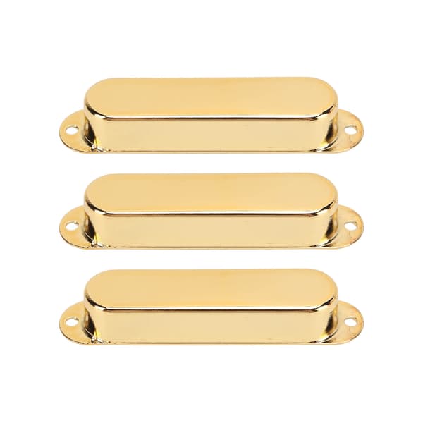 3 stk. Elektrisk gitar Single Coil Pickup Cover Kobber Instrument Tilbehørssett Gull
