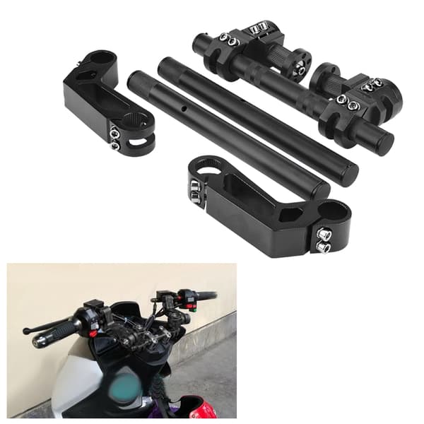 7/8\" 22mm Justerbart CNC Motorcykel Styr System til 125cc Dirt Bike Sort