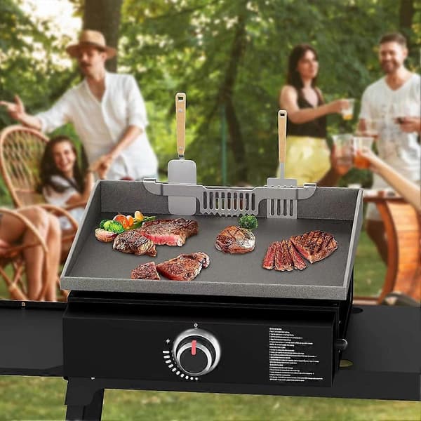 Grease Gate Spatelholder med Magneter Forhindrer Matfall Spatelstativ for Grillskrapere Md3875