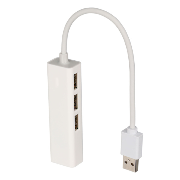 Dockingstation Multifunktionel 4 i 1 USB til RJ45 480Mbps USB Hub Splitter til computere