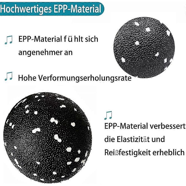 2 st Massageboll Set, Jordnöts Duo Massagebollar, Duoboll 8cm 16cm, För Själv Myofascial Triggerpunktsbehandling -CHSZ