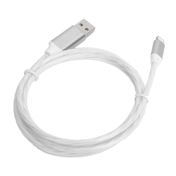 USB-laddningskabel för IOS LED-ljus upp flödande snabbladdningskabel för IOS-mobiltelefoner Färgglatt ljus