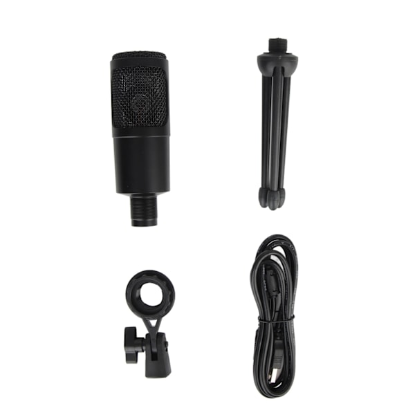 USB-kondensatormikrofon Plug and Play-optagelsesmikrofon med lydstyrkekontrol til computer