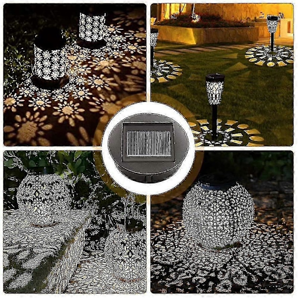 4 kpl Vaihto aurinkovalot LED-lampuilla, aurinkokennovalojen vaihto, LED-aurinkopaneelilyhty