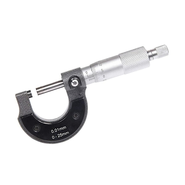 0-25 mm udvendig mikrometer, 0,01 mm opløsning (metrisk)