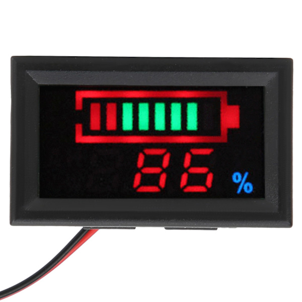 YB27VE Elektrisk bil Digital LED Spænding og El Dual Meters Tester Batteri Strøm Display Spænding MeterLithium batteri 60V