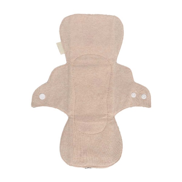 Feminine hudvennlig vaskbar tøymenstruasjonspute Gjenbrukbar sanitærbind truseinnlegg (Beige)
