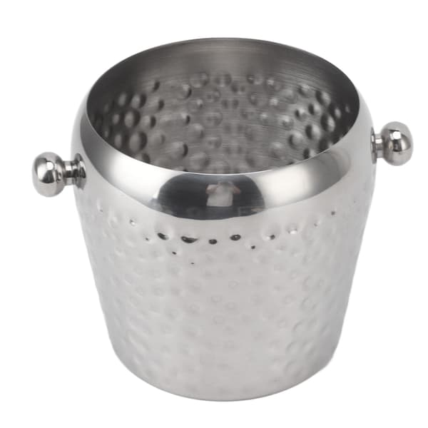 Isbøtte i rustfritt stål, miniisolert frysebeholder for bar, vin, champagne, 1L sølv