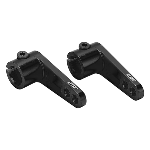2 stk RC styrearm 25T anodisert behandling Nøyaktig størrelse Stabil ytelse Liten lett servohornarm for RC biler Svart