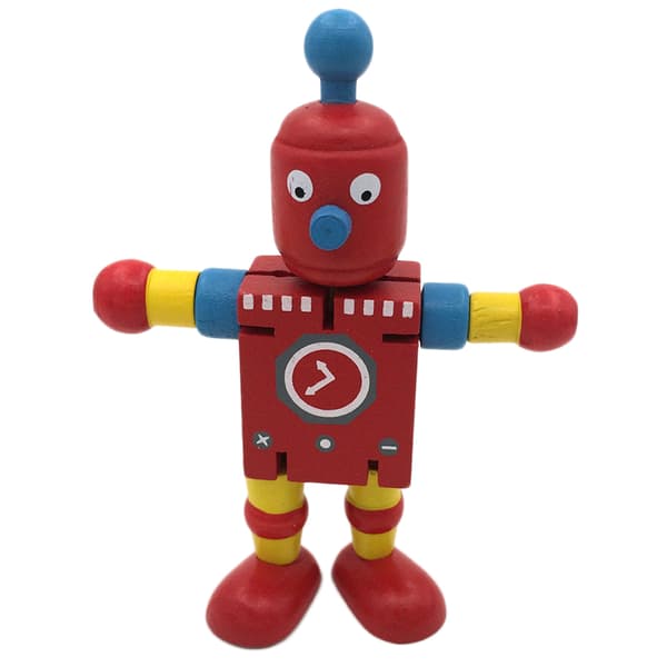 Tre valnøtt dukker roboter actionleker fleksible ledd roboter gave til barn