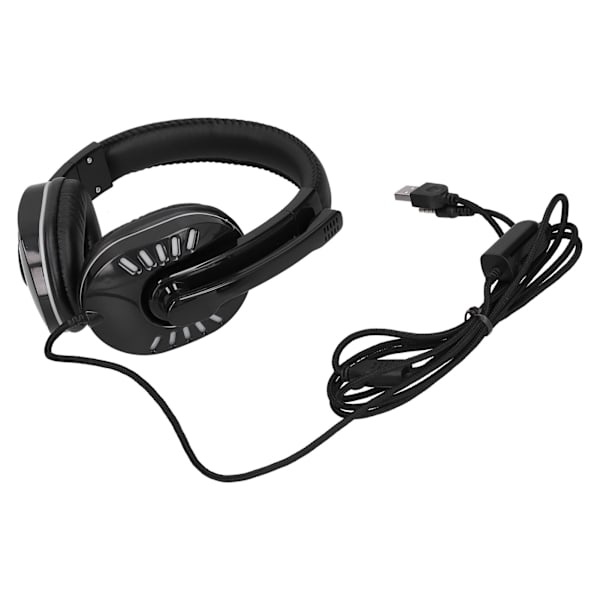 Spelhörlurar Ljusstarkt Trådbundet Headset med Brusreducerande Mikrofon för Spelkonsoll