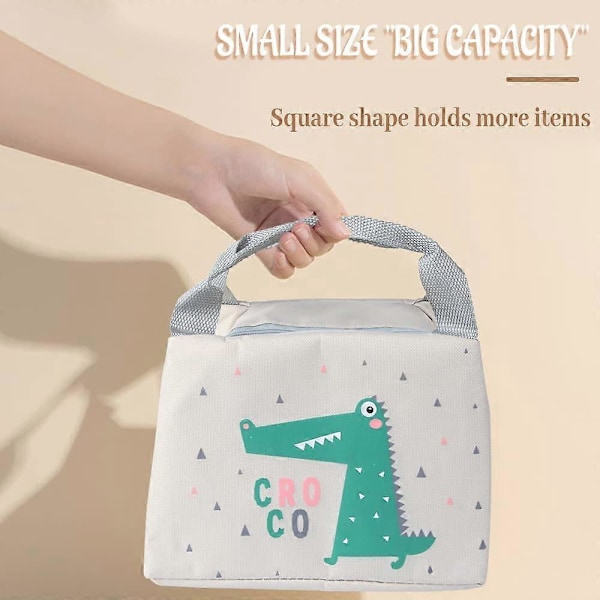 Liten kjølebag for små jenter, isolert lunsjbag, matboks for barn, mini kjølebag for barn, multifunksjonell lunsjbag for kvinner, for mattransport ((Pola