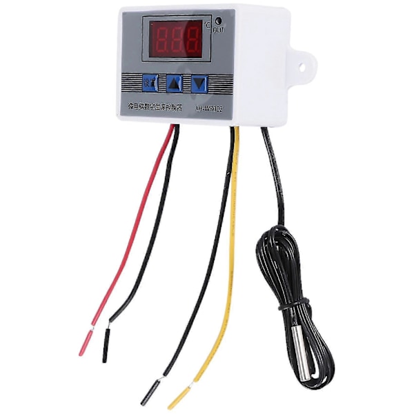 XH-W3002 220V Digital LED Temperaturkontroller 10A Termostat Kontrollbryter Probe med Vanntett