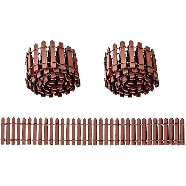 Mini Trädgårdsstaket 3 Delar Trä Trädgårdskant Miniatyr Trädgårdsstaket Mini Trästaket Flexibelt Miniatyrstaket Trädgård Mikro Staket för DIY Landskap (B