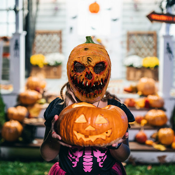 Halloween Uhyggelig Latex Græskar Hoved Ansigtsmaske Nyhed Uhyggelig Halloween Kostume Fest Rekvisitter