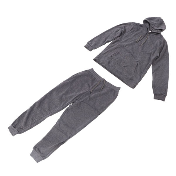 Män Joggingdräkt XXXL Atletisk Sweatshirt Mörkgrå Mode Herr Hoodies Sweatshirt Set Casual Löpning Jogging Sport Kostym