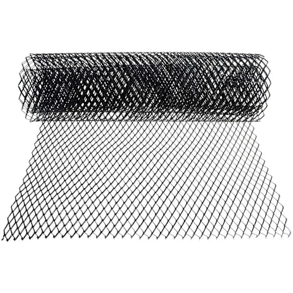 100X33CM Bil Grill Mesh Ark, Sortmalet Aluminium Legering Gitter