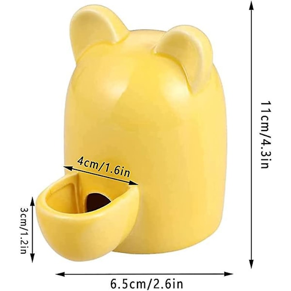 Liten Keramisk Vattendispenser för Smådjur, Tyst Keramisk Drickskål, Liten Skål för Hamstrar, Keramisk Hamsterflaska, för Fåglar, Hamstrar, Möss, Igelkottar, Ch