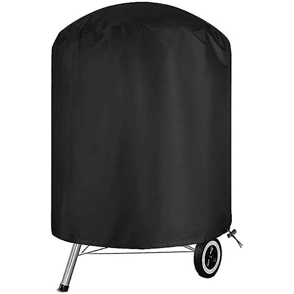 Vandtæt BBQ Fire Pit Cover - Rund, Udendørs Komfur Ovn Brazier Grill (Sort) 71*56cm