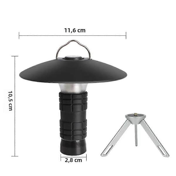 Multifunktionell 3-i-1 Portabel Campinglampa, USB Uppladdningsbar LED Utomhus Tält Hängande Nödlampa