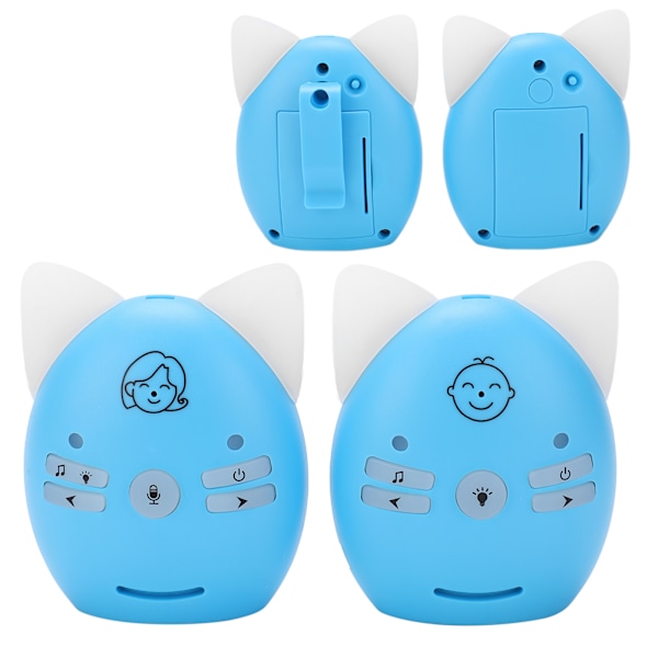 Trådløs lyd babyalarm tovejs tale lydalarm natlys hjemme lydalarm 100-240V(EU stik )