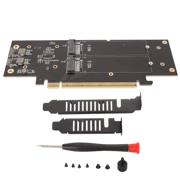 NVME til PCIE X16-adapter 4 NVME-drev M.2 NVME 2280 harddisk-udvidelseskort til dataindsamling videoredigering