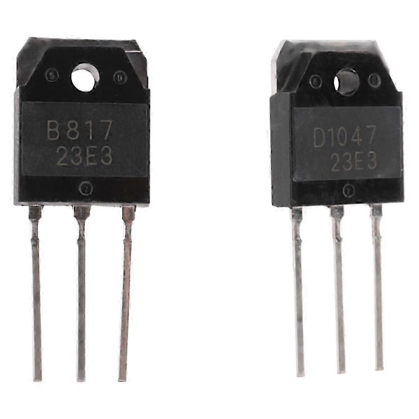 2 silicium transistor - D 1047 + B 817, 200 V, 12 A