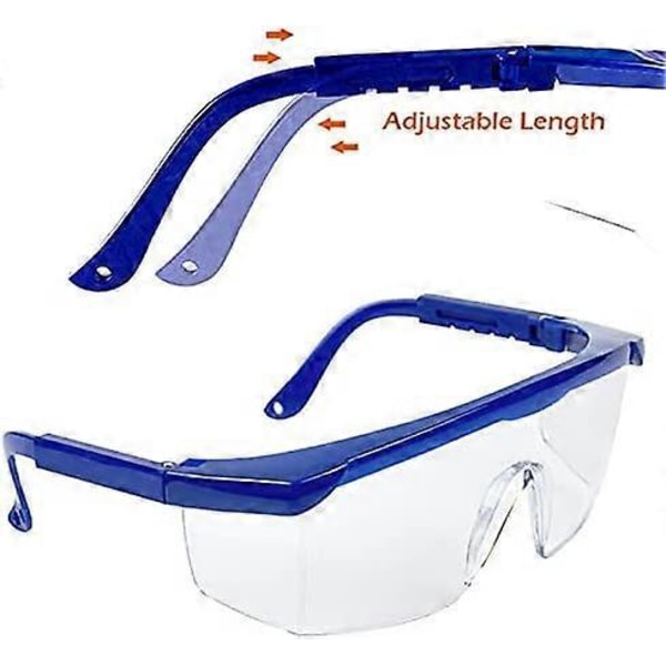 Skyddsglasögon, 2 st Anti-im Glasögon Blå Bågar UV-skydd Glasögon för Barn Vuxna med PC och Tjockare Linser för Utomhusaktiviteter