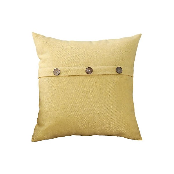 1 st Kuddfodral 45x45cm Dekorativ Kuddeöverdrag Dekoration för Hem Vardagsrum Sovrum Soffa Stol (Gul)