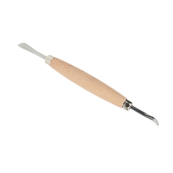 Leathercraft modellering Carving Tools Lett trehåndtak DIY Lær Press Rub Tool for Lær Press Rub/Edge Skiving