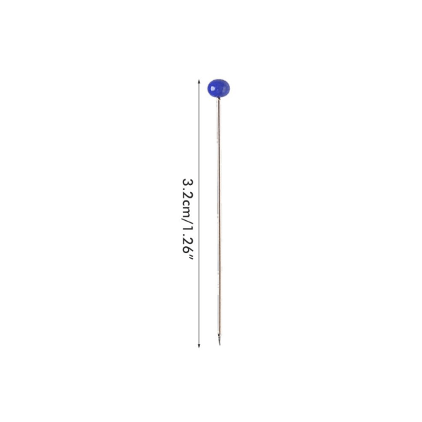 Värikkäät lasikuulapään ompeluneulat - 100 kpl, 3,2 cm - täydellinen tee-se-itse-sisustukseen ja askarteluun